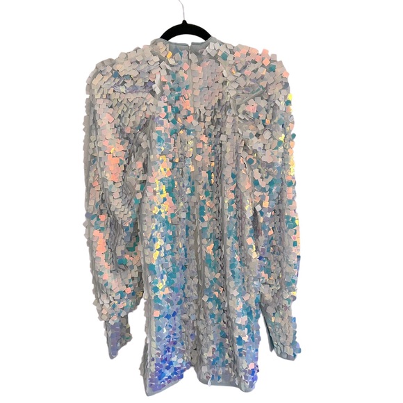 ASOS EDITION mini dress in iridescent square sequin size 6 - Picture 6 of 9